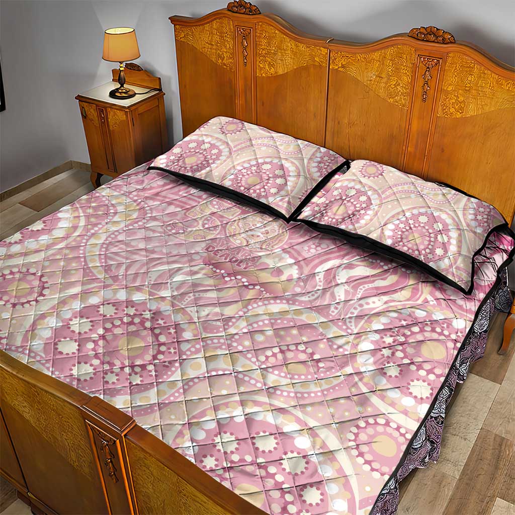 Pastel NAIDOC Week 2026 First Nations Indigenous Quilt Bed Set Jellyfish