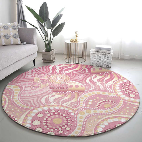 Pastel NAIDOC Week 2026 First Nations Indigenous Round Carpet Jellyfish