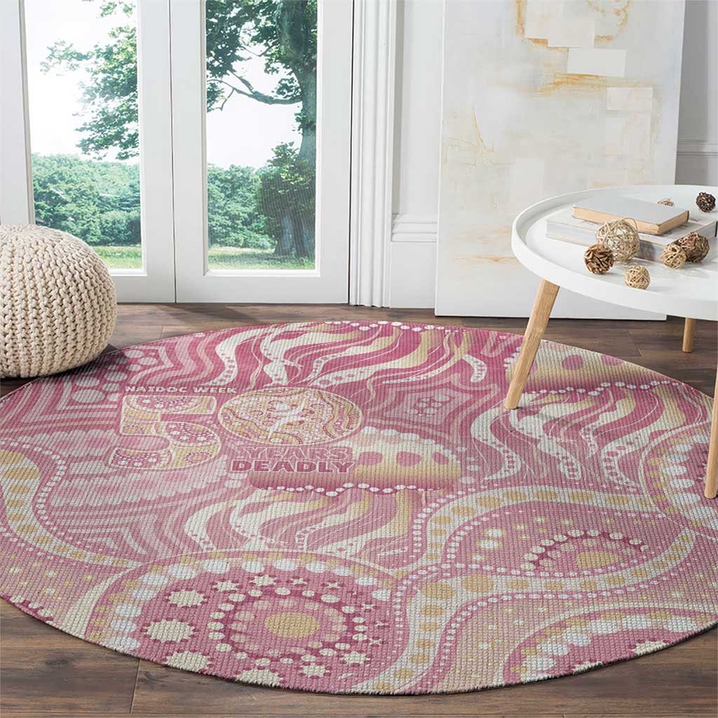 Pastel NAIDOC Week 2026 First Nations Indigenous Round Carpet Jellyfish