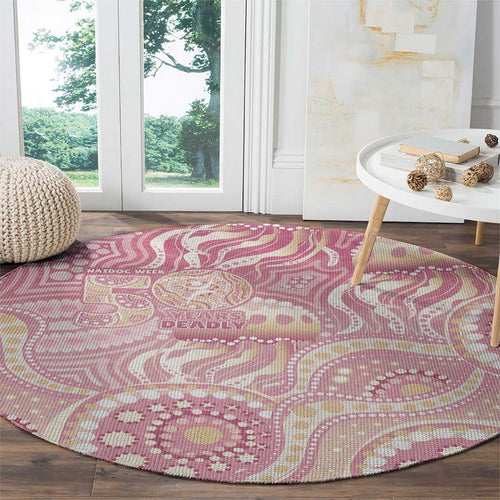 Pastel NAIDOC Week 2026 First Nations Indigenous Round Carpet Jellyfish