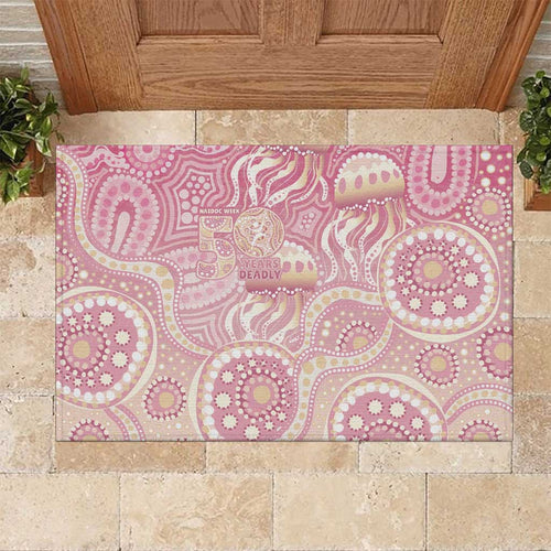 Pastel NAIDOC Week 2026 First Nations Indigenous Rubber Doormat Jellyfish