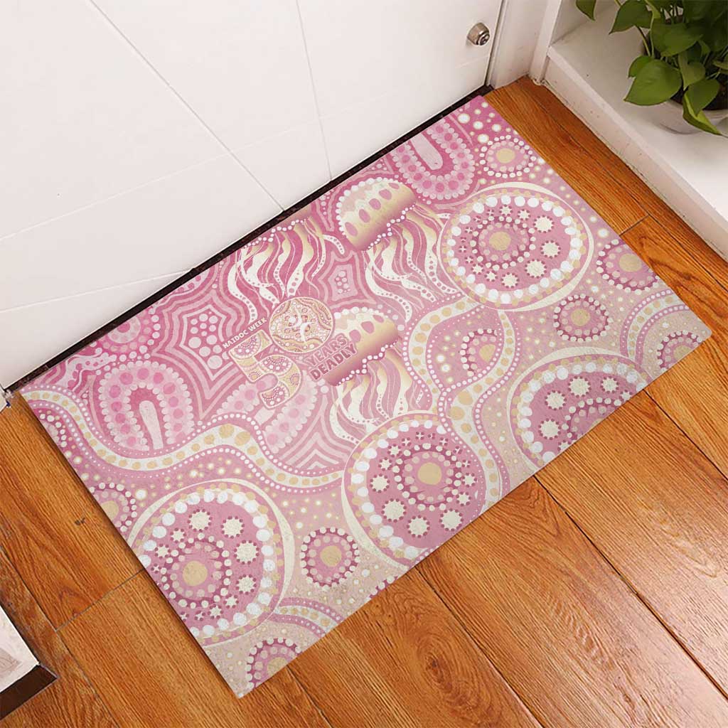 Pastel NAIDOC Week 2026 First Nations Indigenous Rubber Doormat Jellyfish