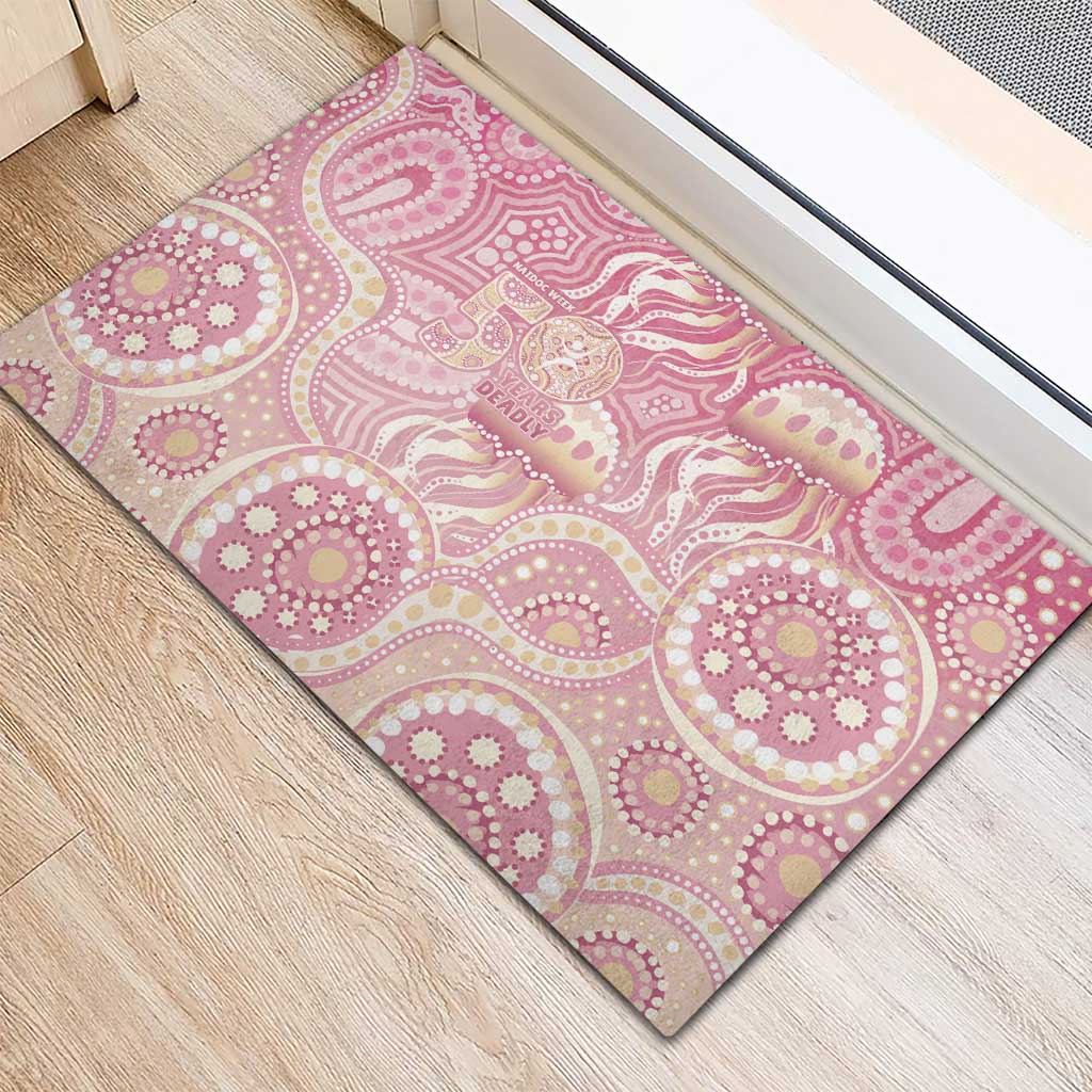 Pastel NAIDOC Week 2026 First Nations Indigenous Rubber Doormat Jellyfish