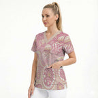 Pastel NAIDOC Week 2026 First Nations Indigenous Scrub Top Jellyfish