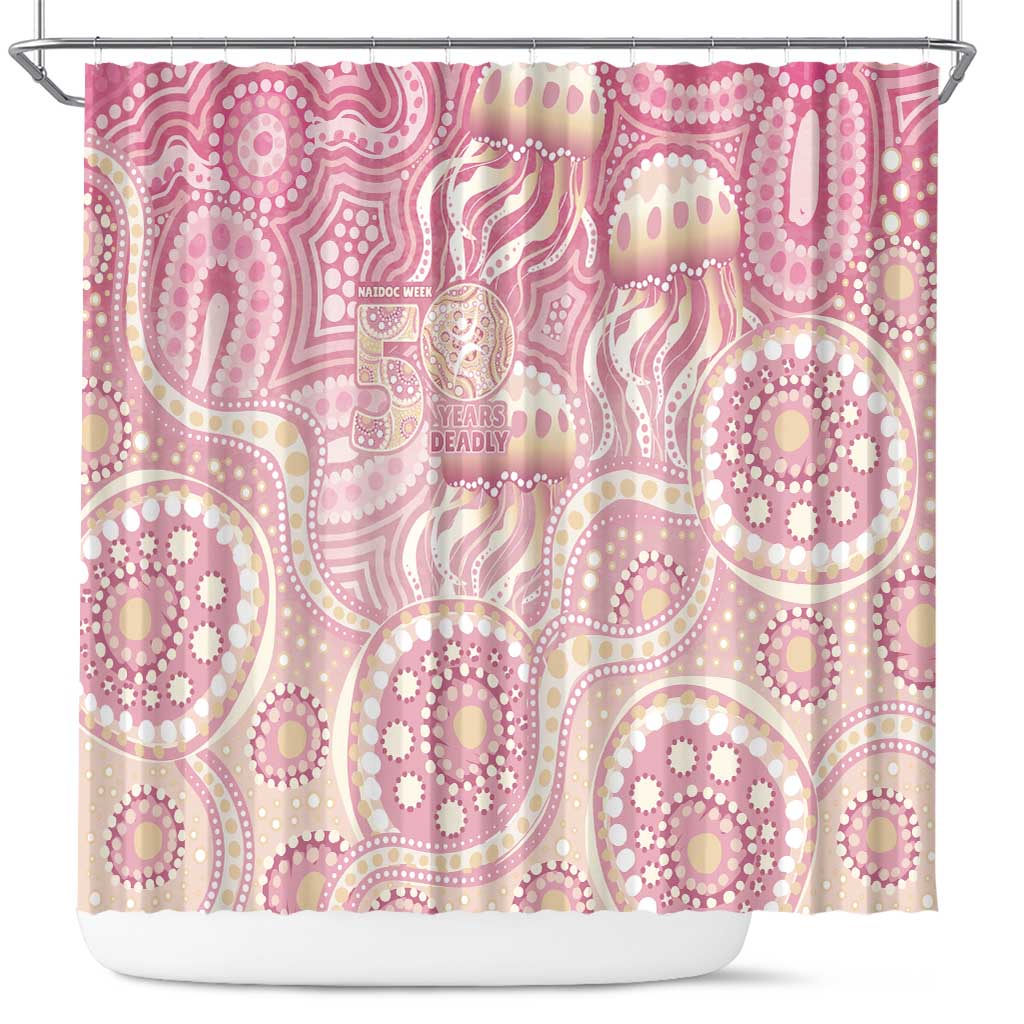 Pastel NAIDOC Week 2026 First Nations Indigenous Shower Curtain Jellyfish