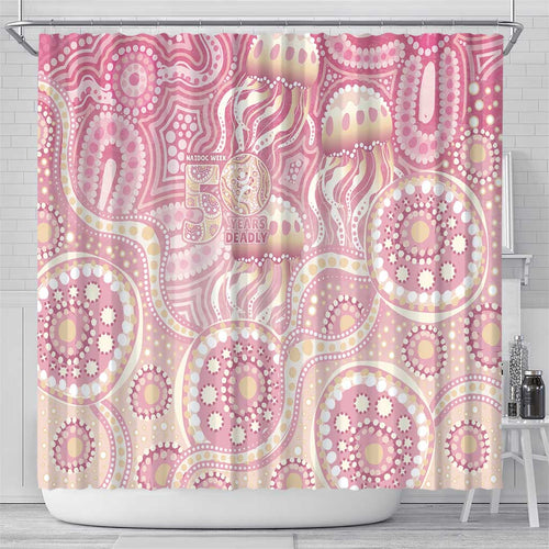 Pastel NAIDOC Week 2026 First Nations Indigenous Shower Curtain Jellyfish
