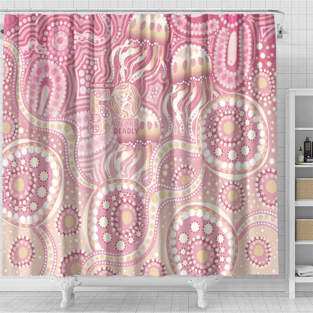 Pastel NAIDOC Week 2026 First Nations Indigenous Shower Curtain Jellyfish