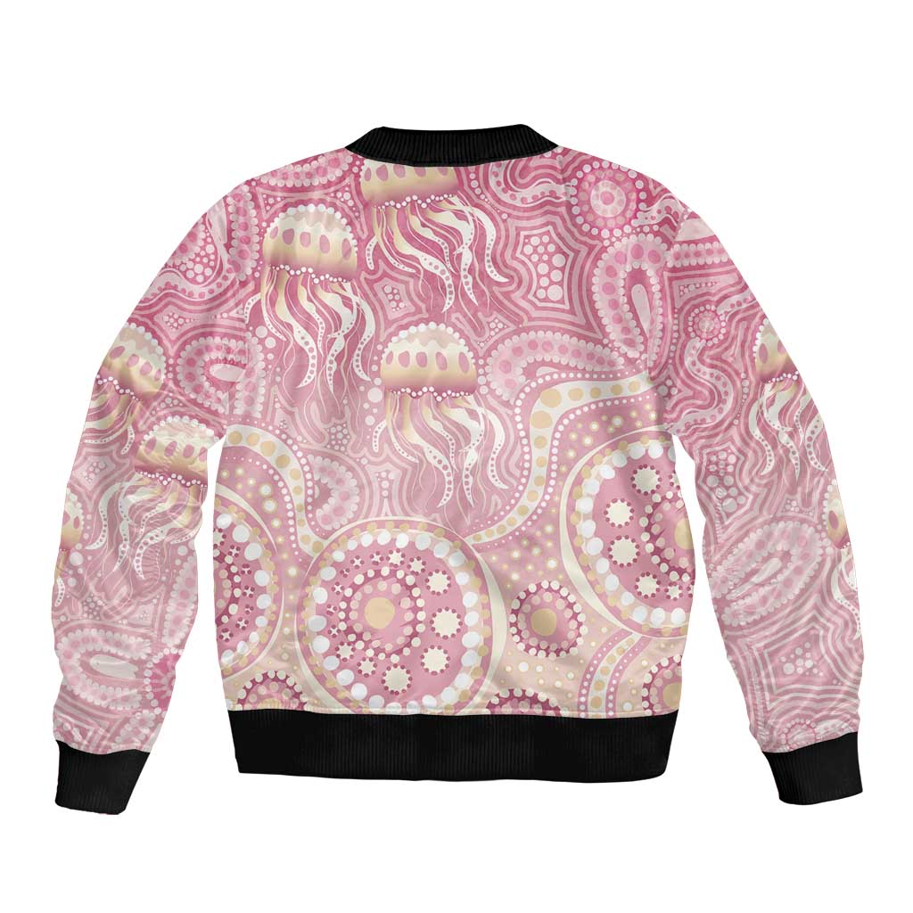 Pastel NAIDOC Week 2026 First Nations Indigenous Sleeve Zip Bomber Jacket Jellyfish