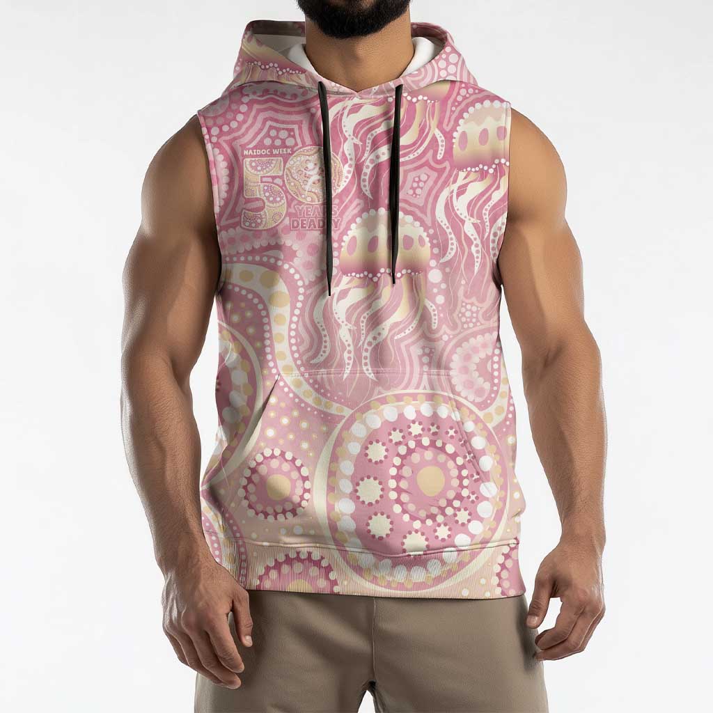 Pastel NAIDOC Week 2026 First Nations Indigenous Sleeveless Hoodie Jellyfish