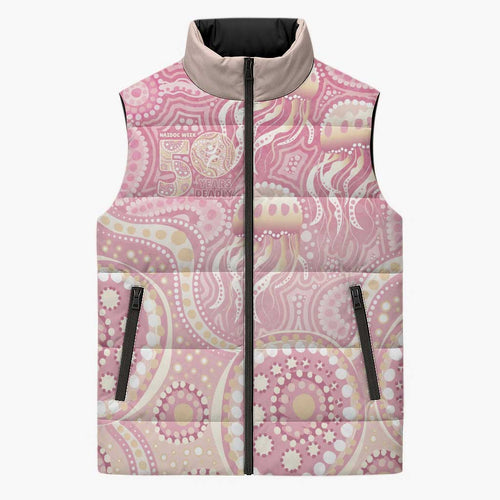 Pastel NAIDOC Week 2026 First Nations Indigenous Sleeveless Puffer Jacket Jellyfish