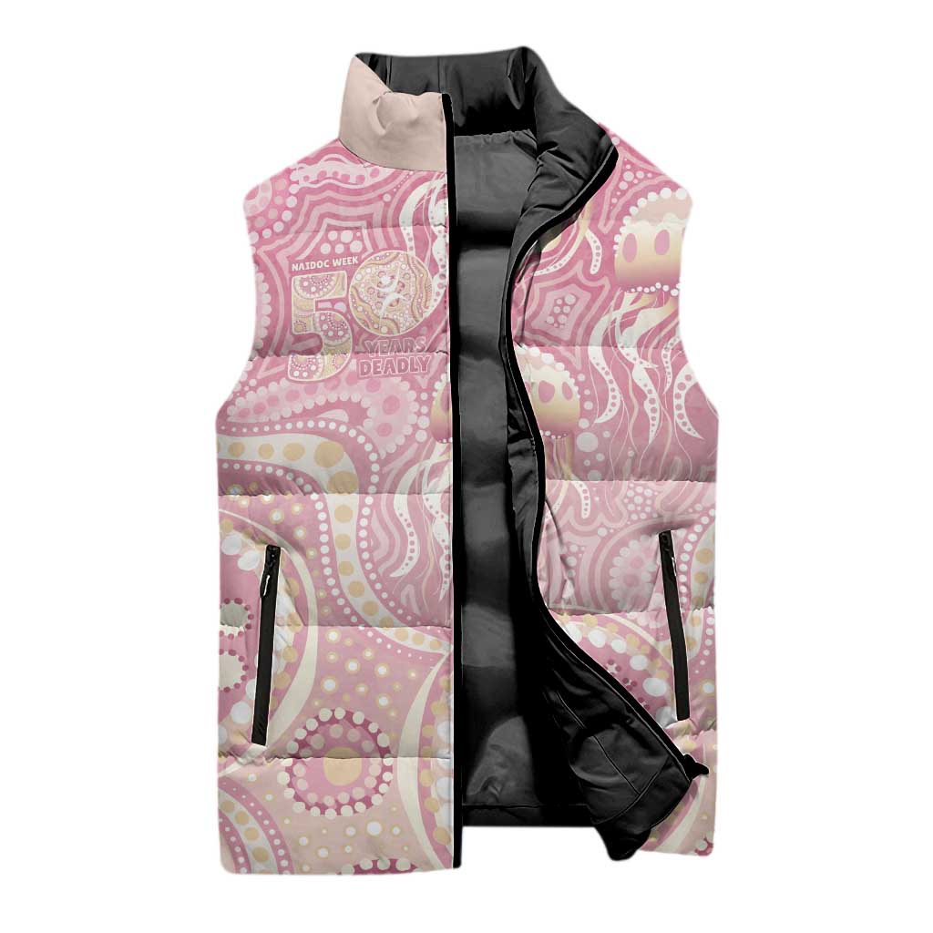 Pastel NAIDOC Week 2026 First Nations Indigenous Sleeveless Puffer Jacket Jellyfish