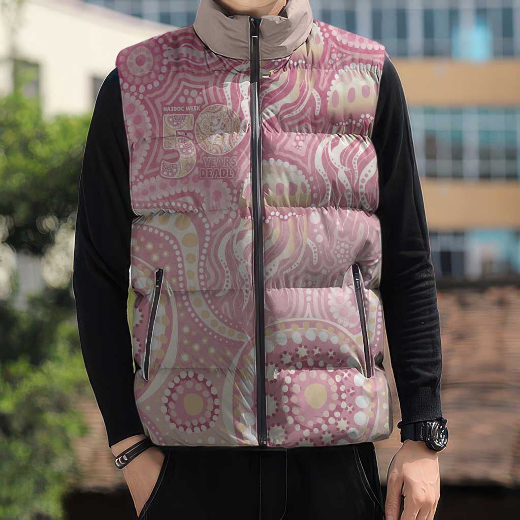 Pastel NAIDOC Week 2026 First Nations Indigenous Sleeveless Puffer Jacket Jellyfish