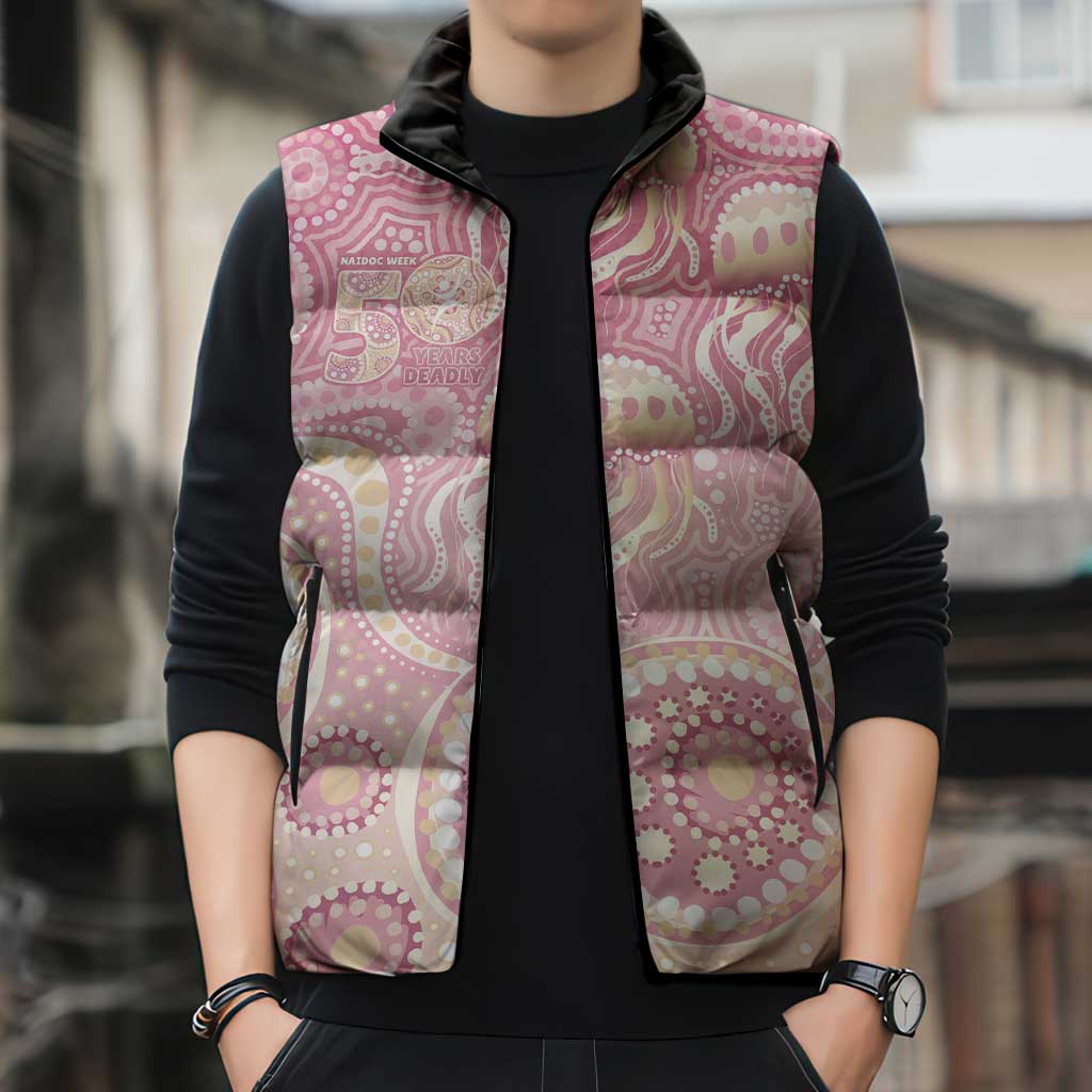 Pastel NAIDOC Week 2026 First Nations Indigenous Sleeveless Puffer Jacket Jellyfish