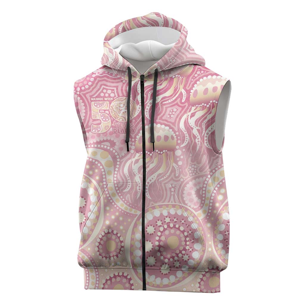 Pastel NAIDOC Week 2026 First Nations Indigenous Sleeveless Zip Hoodie Jellyfish