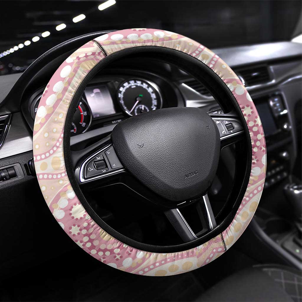 Pastel NAIDOC Week 2026 First Nations Indigenous Steering Wheel Cover Jellyfish