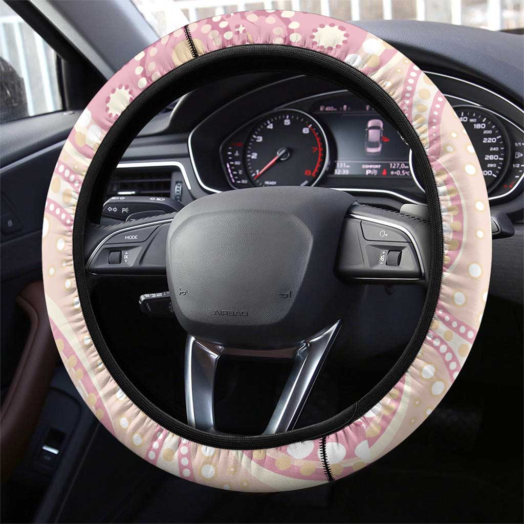 Pastel NAIDOC Week 2026 First Nations Indigenous Steering Wheel Cover Jellyfish