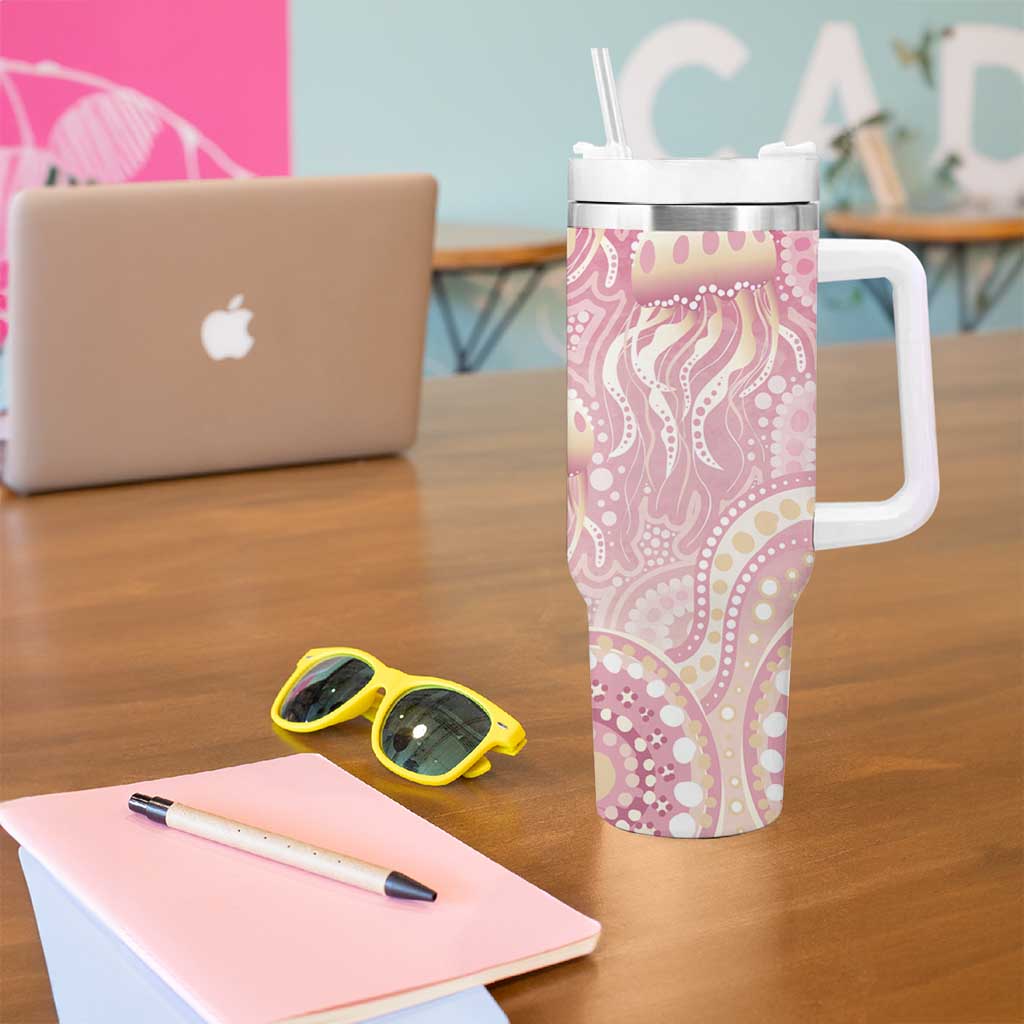 Pastel NAIDOC Week 2026 First Nations Indigenous Tumbler With Handle Jellyfish