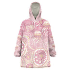 Pastel NAIDOC Week 2026 First Nations Indigenous Wearable Blanket Hoodie Jellyfish