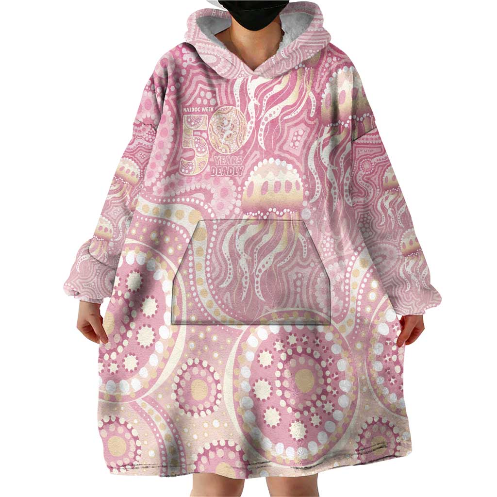 Pastel NAIDOC Week 2026 First Nations Indigenous Wearable Blanket Hoodie Jellyfish