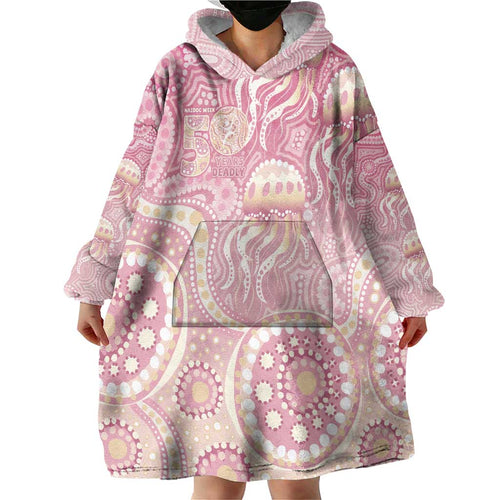 Pastel NAIDOC Week 2026 First Nations Indigenous Wearable Blanket Hoodie Jellyfish