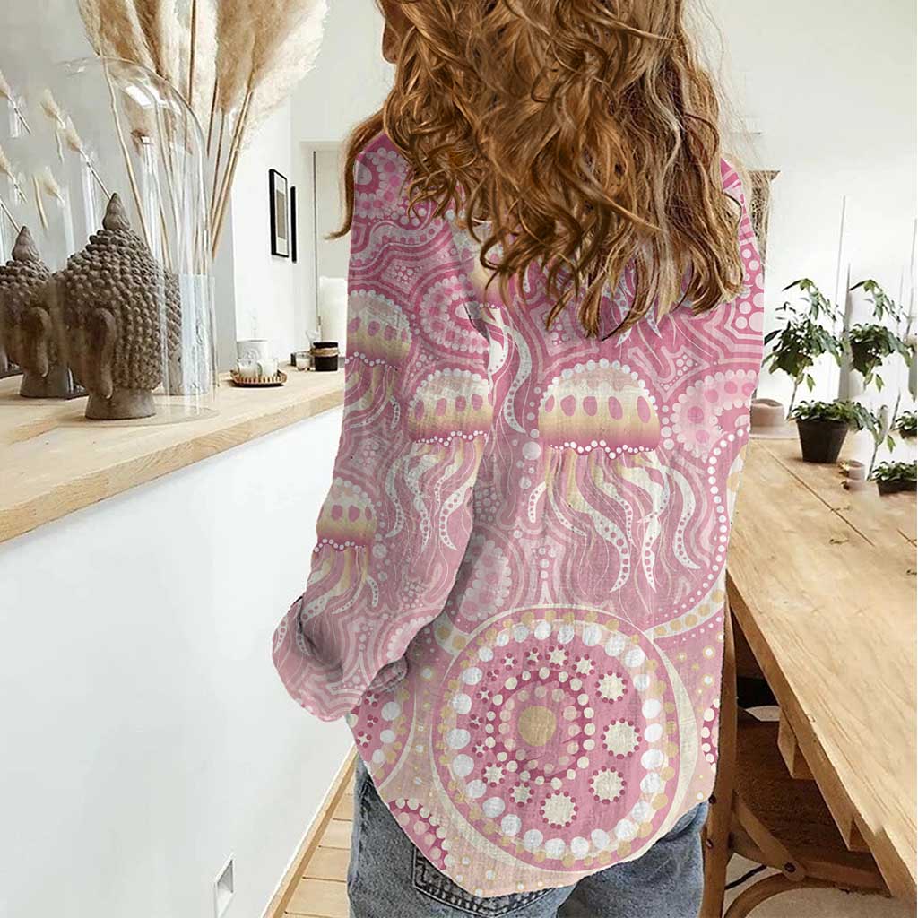 Pastel NAIDOC Week 2026 First Nations Indigenous Women Casual Shirt Jellyfish