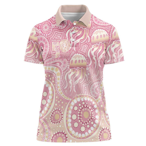 Pastel NAIDOC Week 2026 First Nations Indigenous Women Polo Shirt Jellyfish