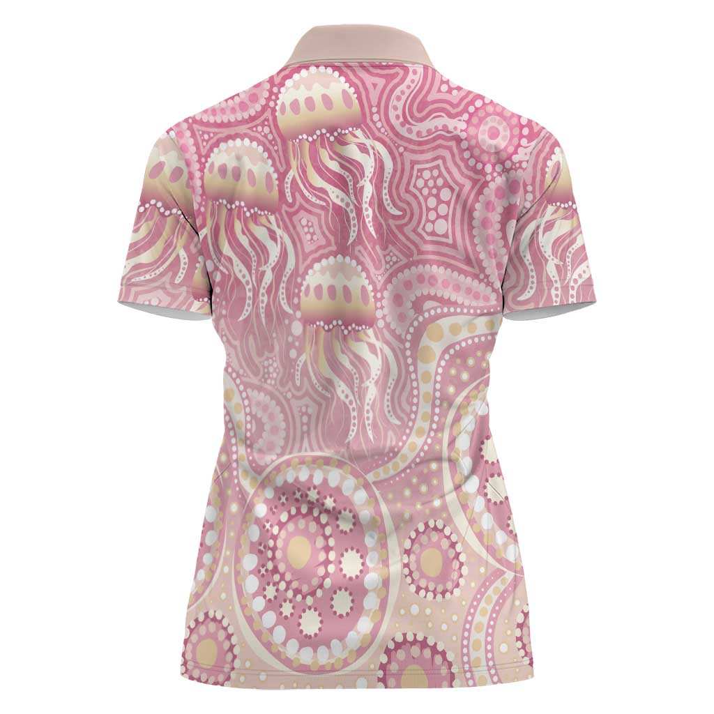 Pastel NAIDOC Week 2026 First Nations Indigenous Women Polo Shirt Jellyfish