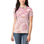 Pastel NAIDOC Week 2026 First Nations Indigenous Women Polo Shirt Jellyfish