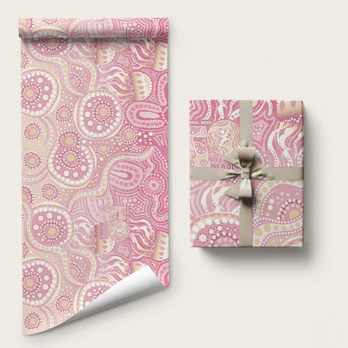 Pastel NAIDOC Week 2026 First Nations Indigenous Wrapping Paper Jellyfish
