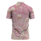 Pastel NAIDOC Week 2026 First Nations Indigenous Zipper Polo Shirt Jellyfish