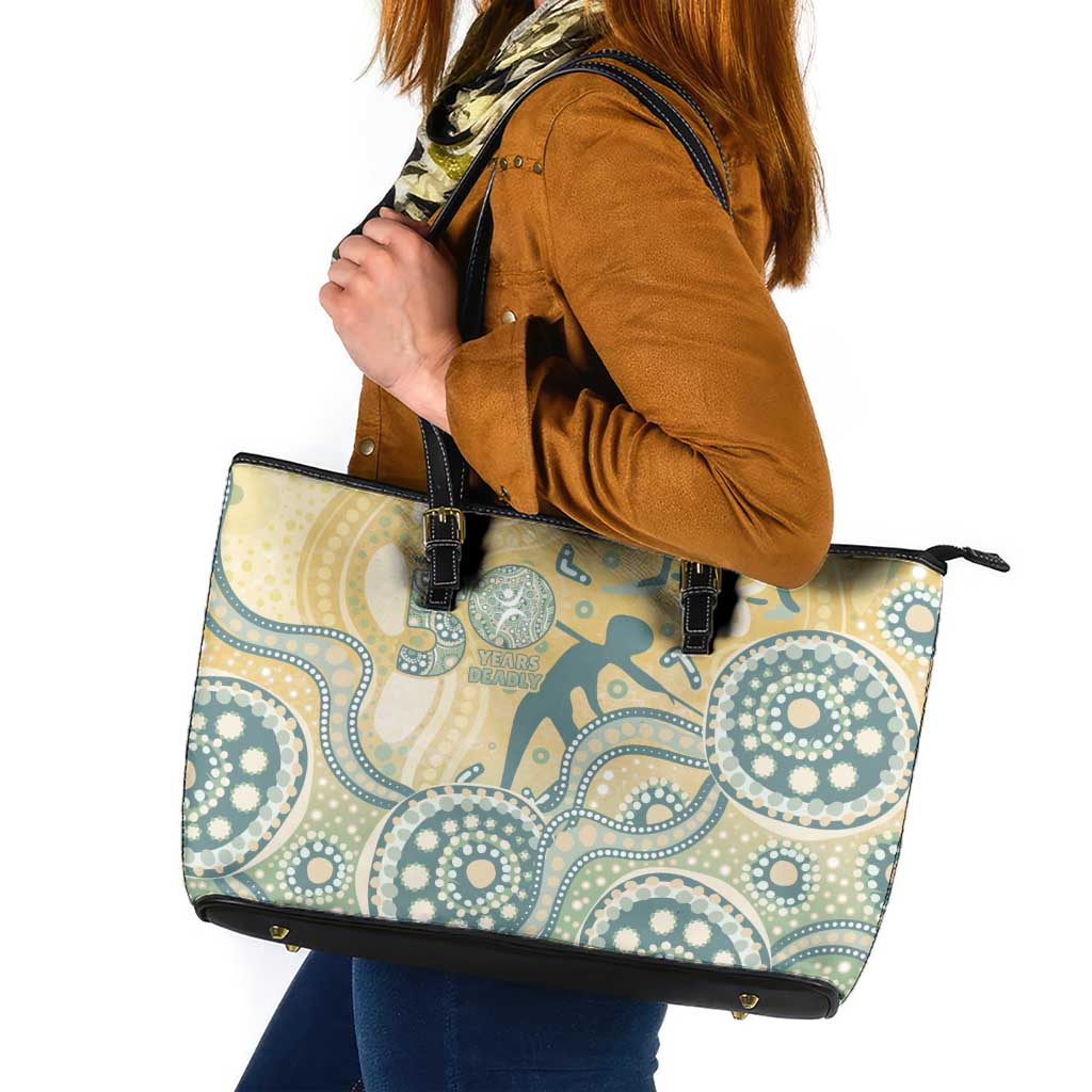 Pastel NAIDOC Week 2026 First Nations Indigenous Leather Tote Bag The Life