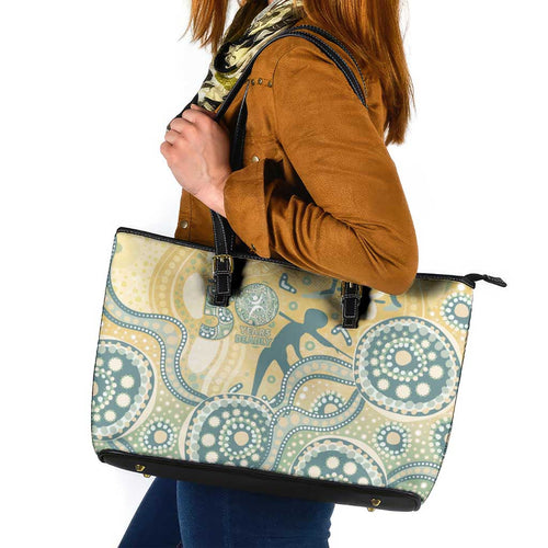 Pastel NAIDOC Week 2026 First Nations Indigenous Leather Tote Bag The Life
