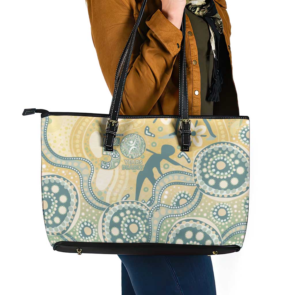Pastel NAIDOC Week 2026 First Nations Indigenous Leather Tote Bag The Life