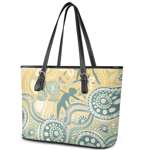 Pastel NAIDOC Week 2026 First Nations Indigenous Leather Tote Bag The Life