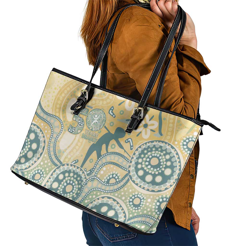 Pastel NAIDOC Week 2026 First Nations Indigenous Leather Tote Bag The Life