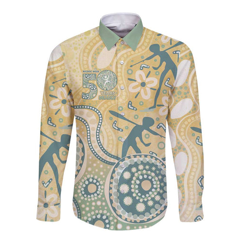 Pastel NAIDOC Week 2026 First Nations Indigenous Long Sleeve Button Shirt The Life