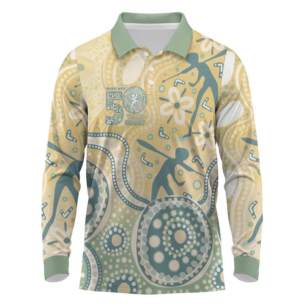 Pastel NAIDOC Week 2026 First Nations Indigenous Long Sleeve Polo Shirt The Life