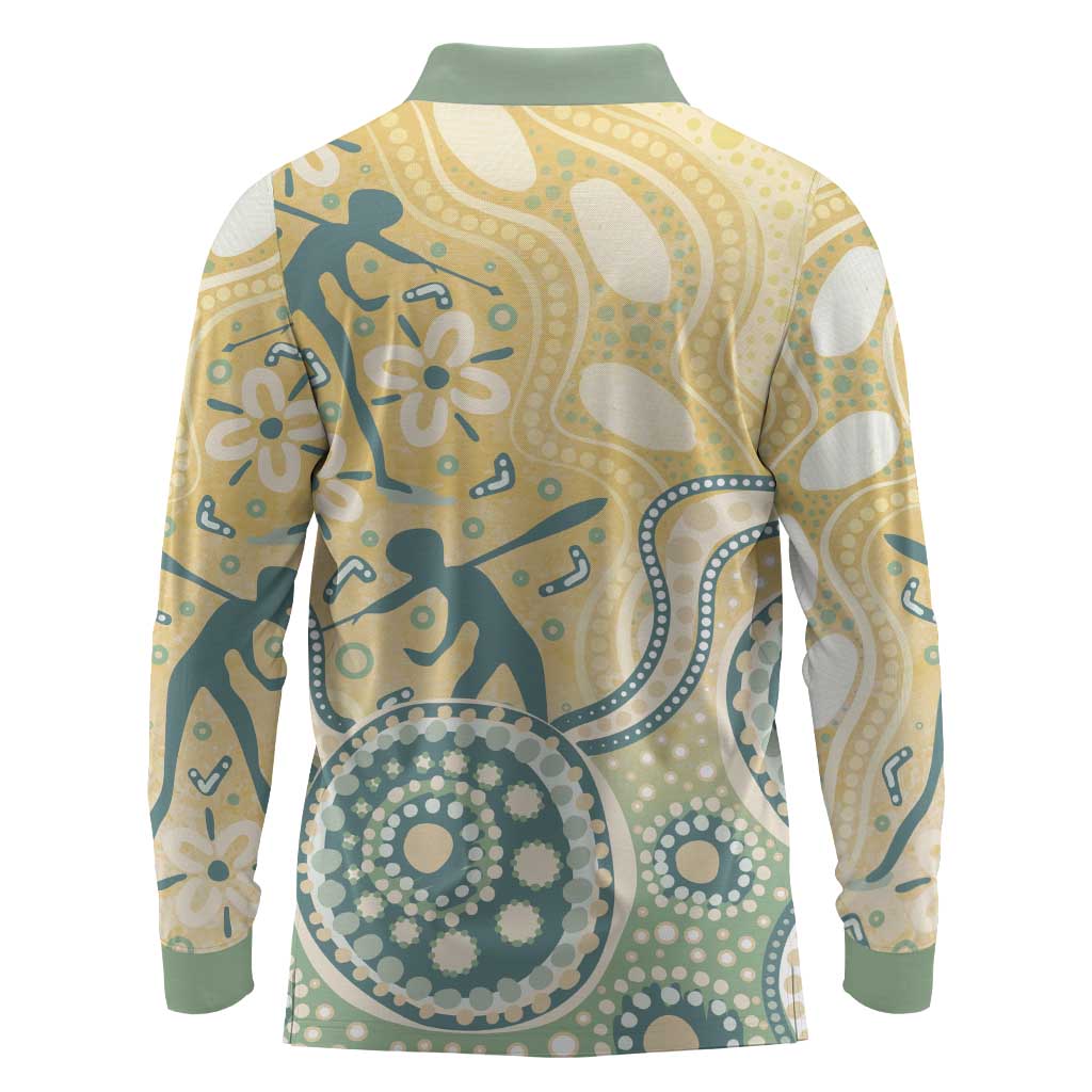 Pastel NAIDOC Week 2026 First Nations Indigenous Long Sleeve Polo Shirt The Life