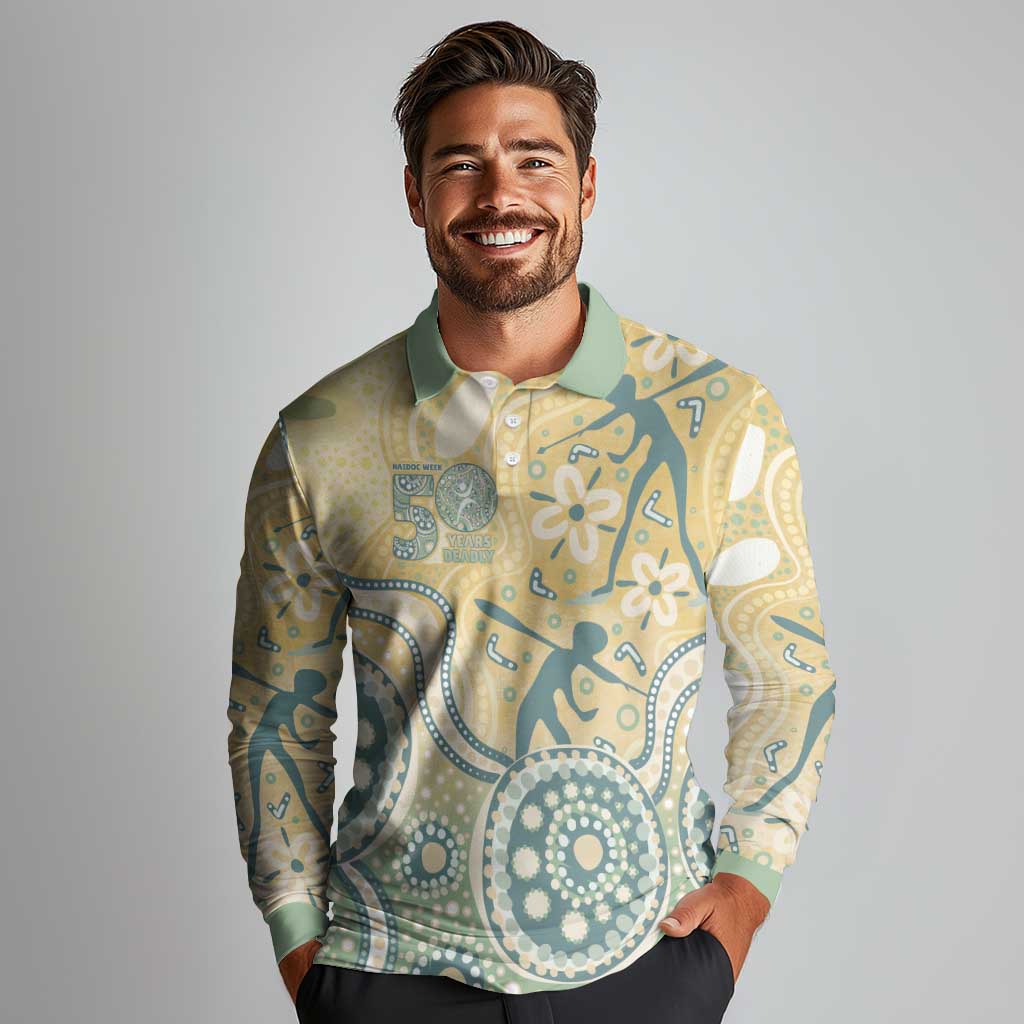 Pastel NAIDOC Week 2026 First Nations Indigenous Long Sleeve Polo Shirt The Life