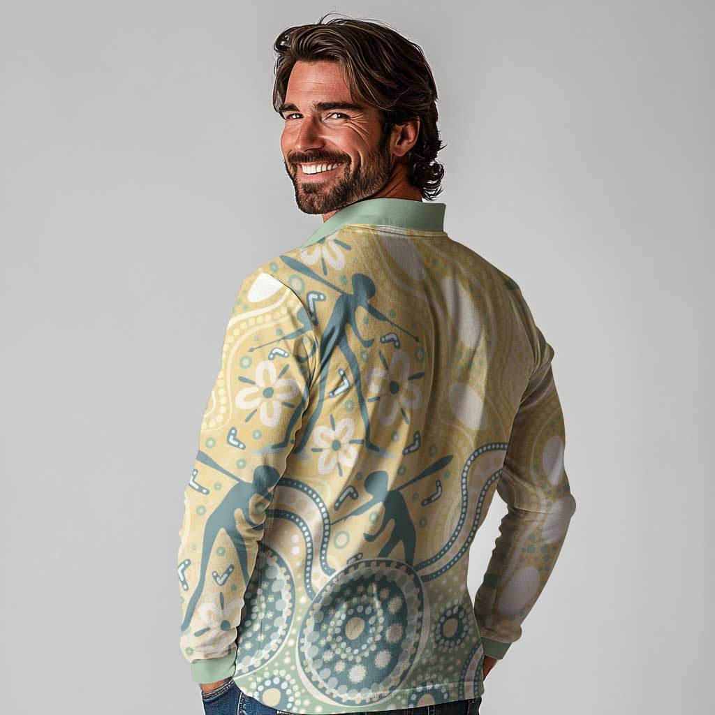 Pastel NAIDOC Week 2026 First Nations Indigenous Long Sleeve Polo Shirt The Life