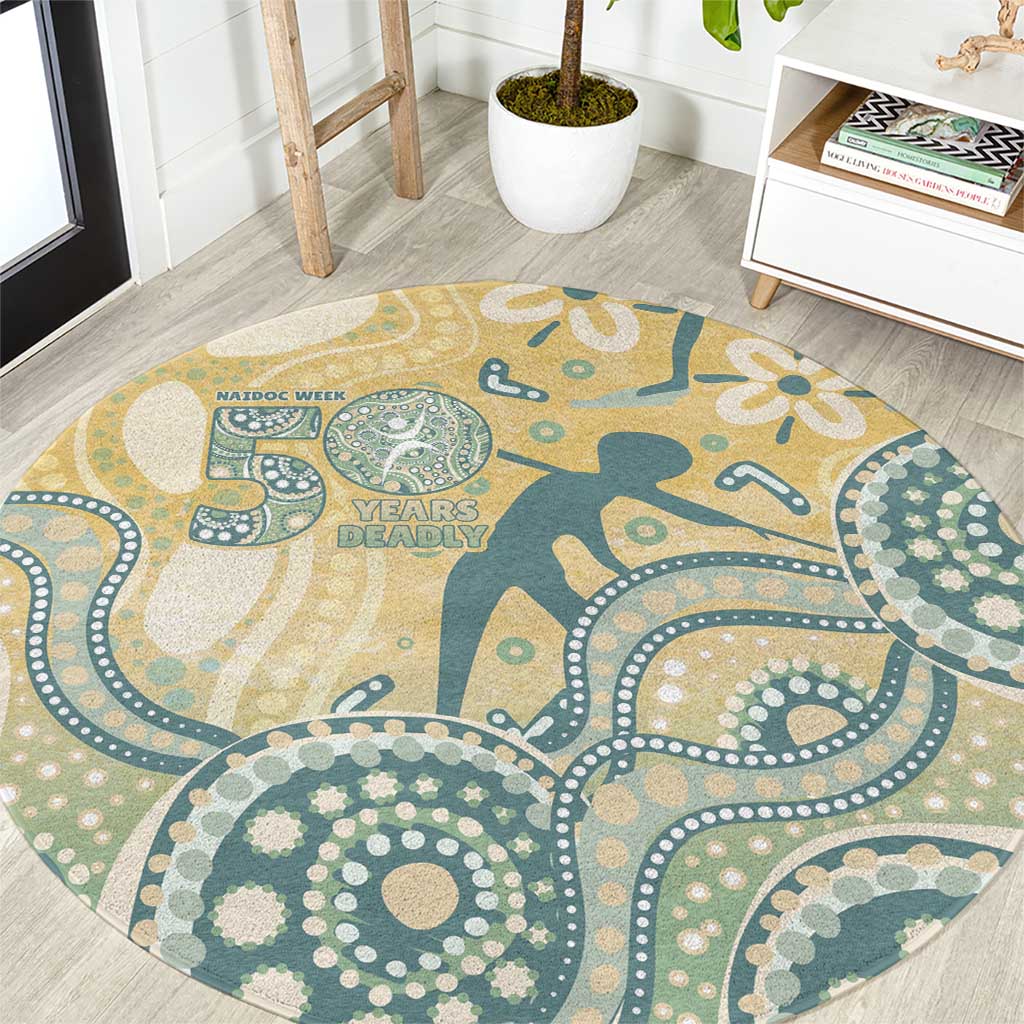 Pastel NAIDOC Week 2026 First Nations Indigenous Round Carpet The Life