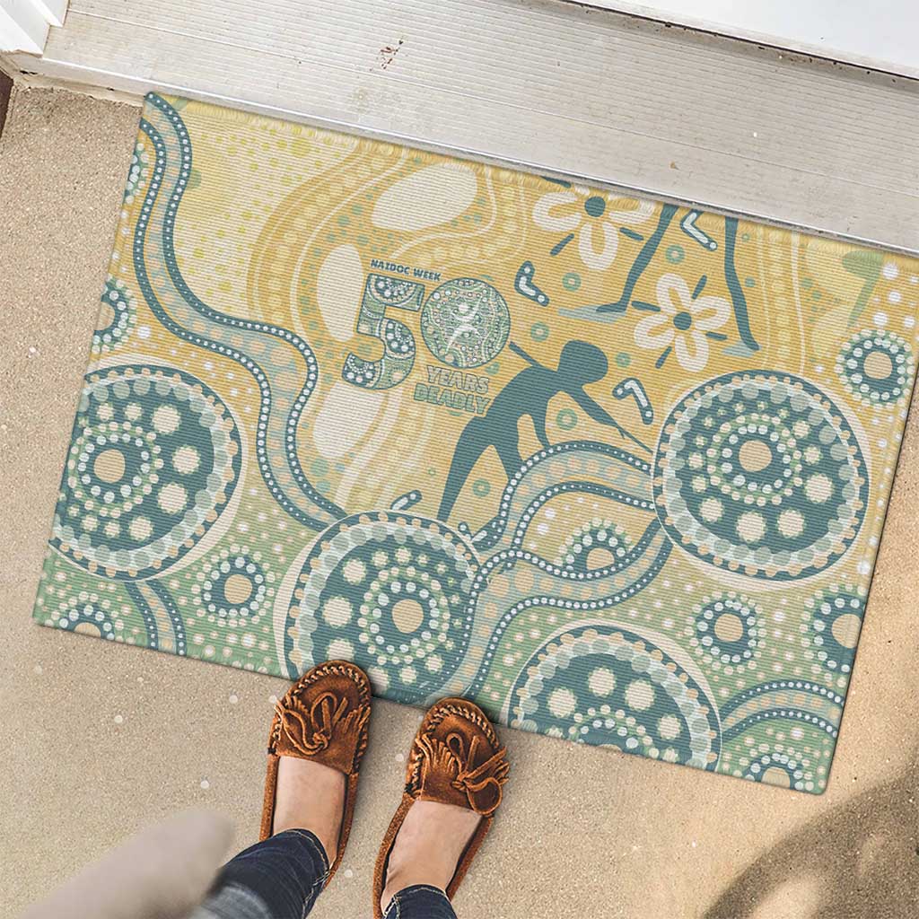 Pastel NAIDOC Week 2026 First Nations Indigenous Rubber Doormat The Life