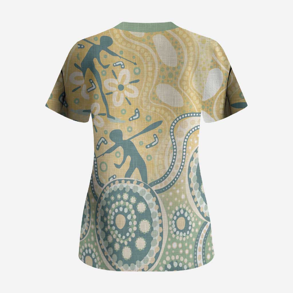 Pastel NAIDOC Week 2026 First Nations Indigenous Scrub Top The Life
