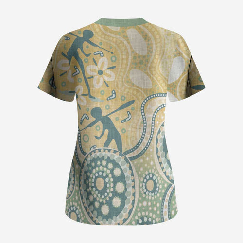 Pastel NAIDOC Week 2026 First Nations Indigenous Scrub Top The Life