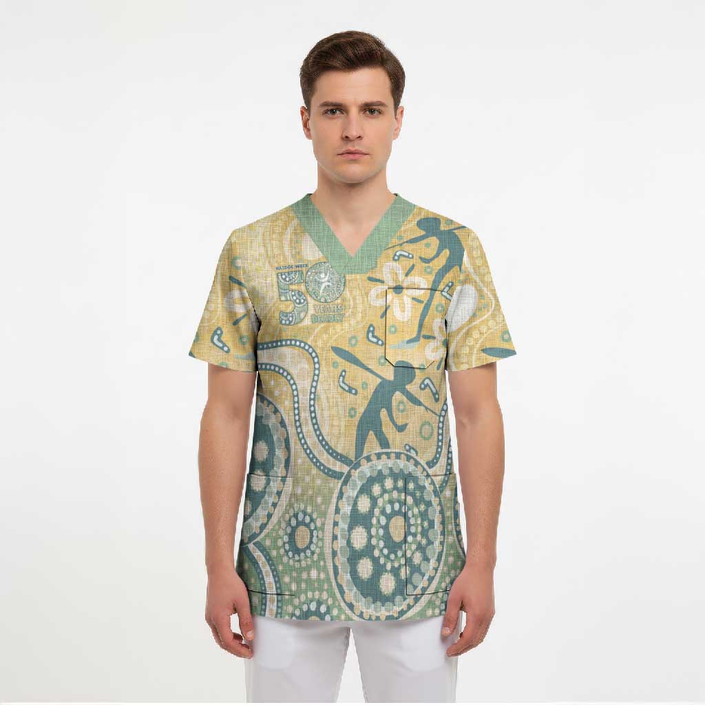 Pastel NAIDOC Week 2026 First Nations Indigenous Scrub Top The Life