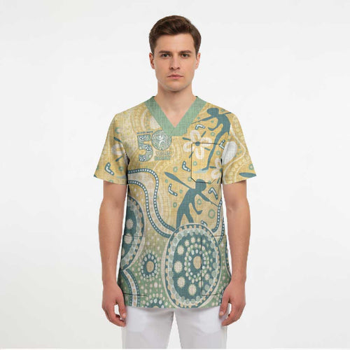 Pastel NAIDOC Week 2026 First Nations Indigenous Scrub Top The Life