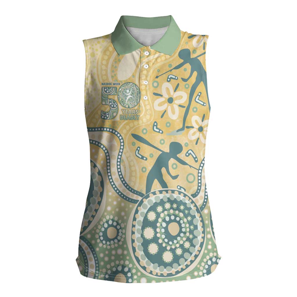 Pastel NAIDOC Week 2026 First Nations Indigenous Women Sleeveless Polo Shirt The Life