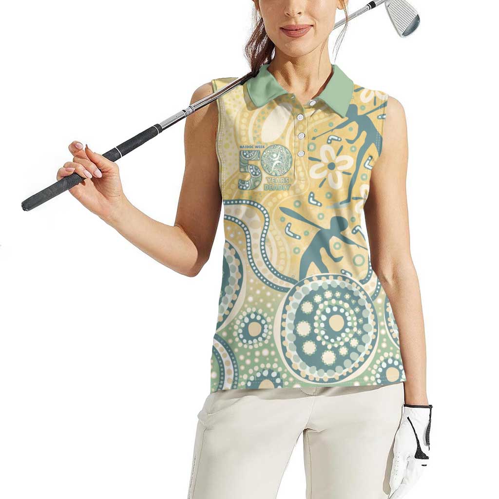 Pastel NAIDOC Week 2026 First Nations Indigenous Women Sleeveless Polo Shirt The Life