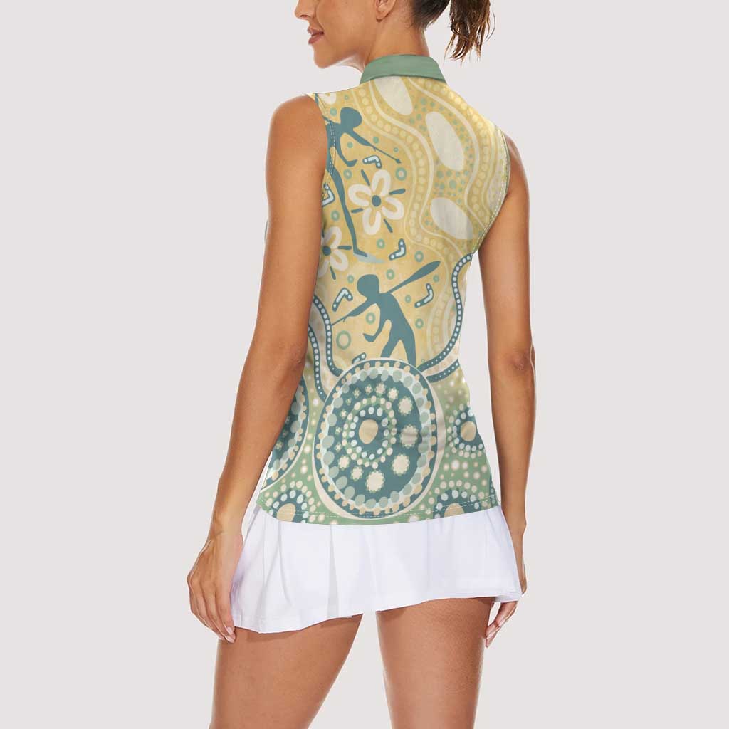 Pastel NAIDOC Week 2026 First Nations Indigenous Women Sleeveless Polo Shirt The Life