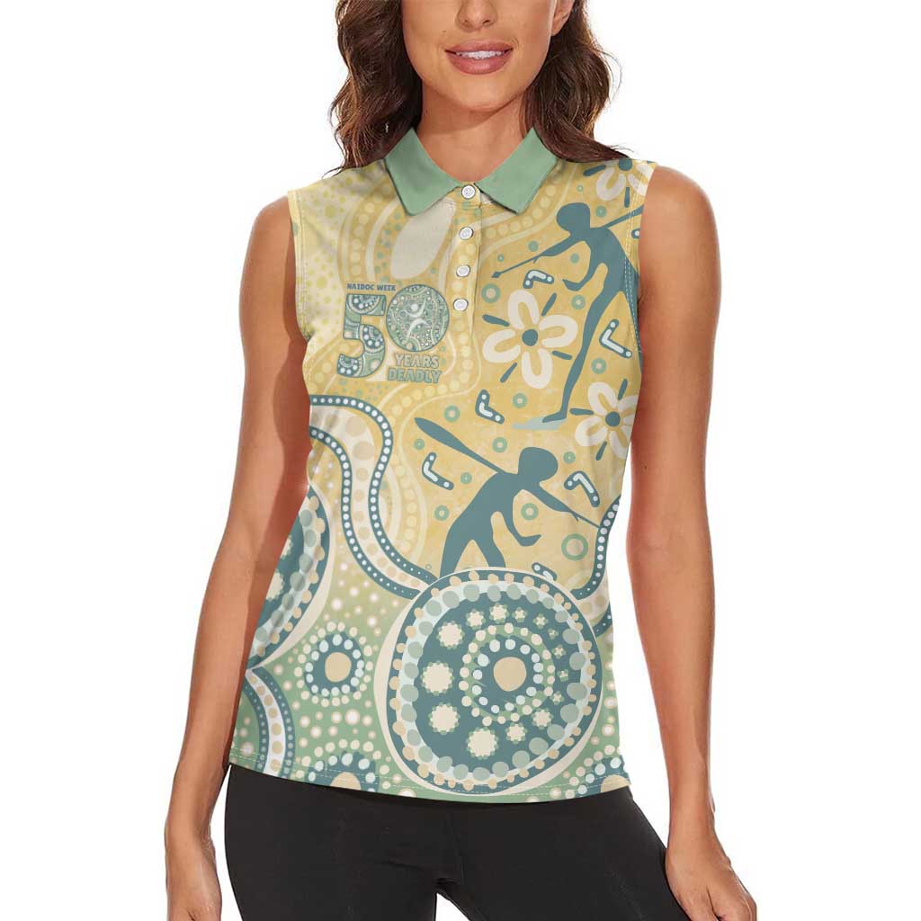 Pastel NAIDOC Week 2026 First Nations Indigenous Women Sleeveless Polo Shirt The Life